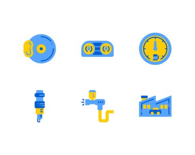 Araba Endüstrisi simgeleri kümesi, vektör 