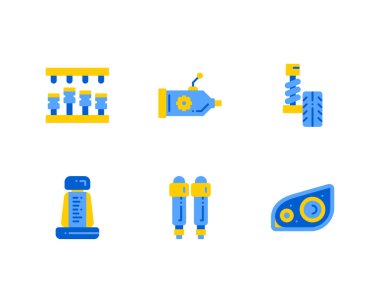 Araba Endüstrisi simgeleri kümesi, vektör 