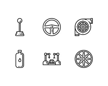 Araba Endüstrisi simgeleri kümesi, vektör 