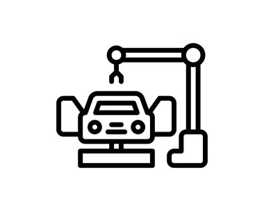 Araba tamir ikonu. düz illüstrasyon, ağ için vektör simgesi 