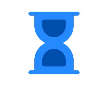 Beyaz arkaplan, vektör, illüstrasyon üzerinde izole edilmiş kum saati düz simgesi