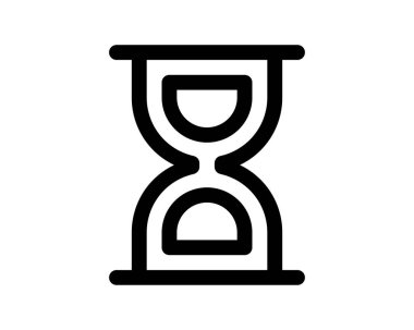 Kum saati. Web simgesi basit tasarım