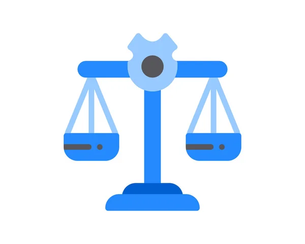 Scale Icon Justice Symbol Isolated Vector Illustration — Stock Vector