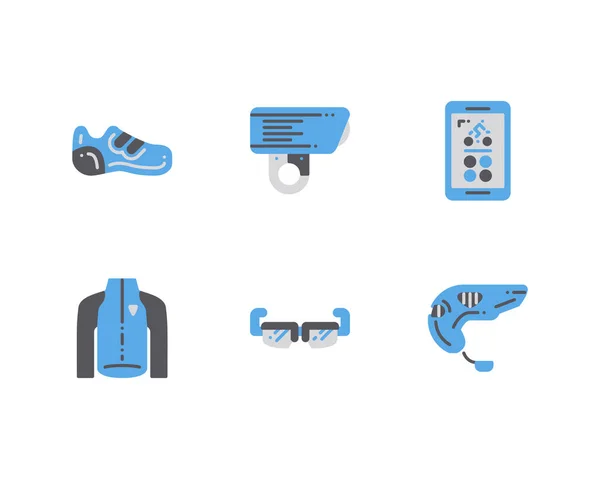 Set Bike Shop Icons Vector — Stock Vector