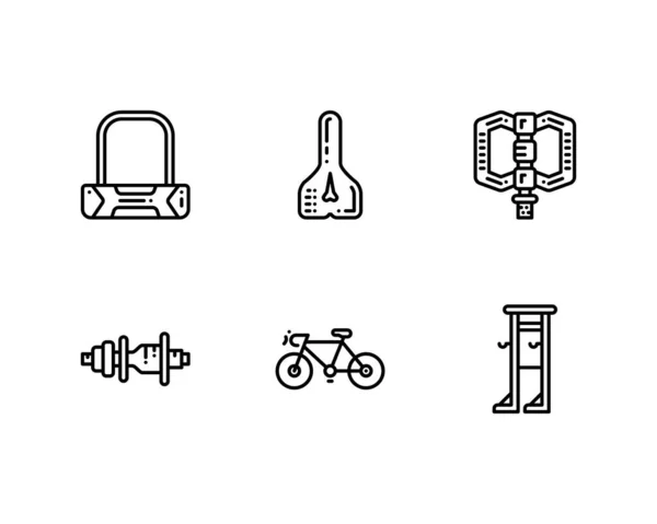 Set Fietswinkel Pictogrammen Vector — Stockvector