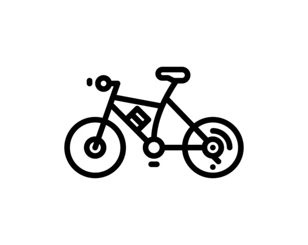 Icono Bicicleta Ilustración Simple Del Pictograma Negro Del Vector Bicicleta — Archivo Imágenes Vectoriales