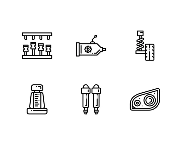 Conjunto Iconos Industria Del Automóvil Vector — Archivo Imágenes Vectoriales