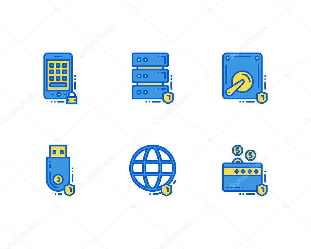 Data Protection icons set