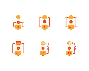 Düz dizayn elementleri indirin. vektör illüstrasyonu.