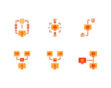 Düz dizayn elementleri indirin. vektör illüstrasyonu.