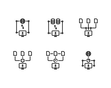 Düz dizayn elementleri indirin. vektör illüstrasyonu.