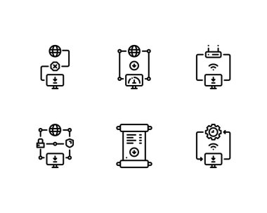Düz dizayn elementleri indirin. vektör illüstrasyonu.