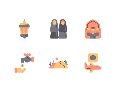 Kurban Bayramı simgeleri ayarlandı, vektör 