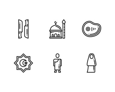 Kurban Bayramı Adha Taslak simgeleri ayarlandı