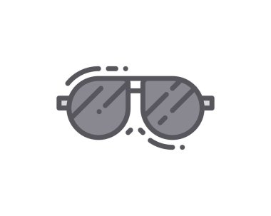 gözlük vektör simgesi beyaz arkaplanda izole edilmiş, güneş gözlüğü logosu konsepti