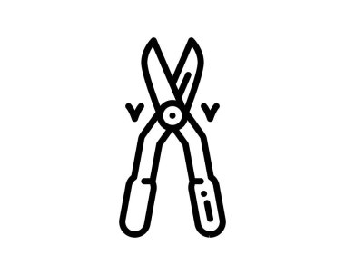 makas simgesi vektör illüstrasyonu