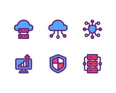 Web hesaplama çizgisi simgeleri sunuluyor