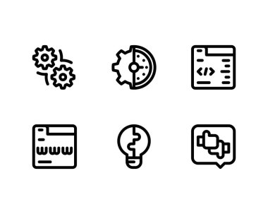 Web hesaplama çizgisi simgeleri sunuluyor