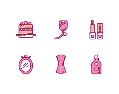 Bir dizi film vektör çizgisi simgesi. Sinema sembolleri 