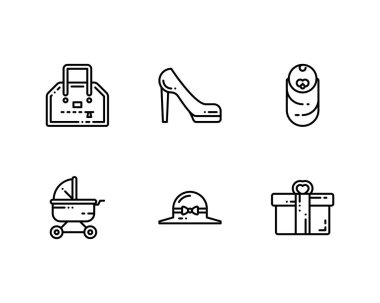 Anneler Günü simgeleri kümesi, vektör 