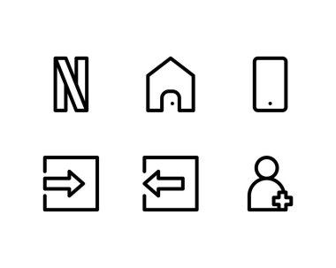 Netflix simgeleri, vektörleri 