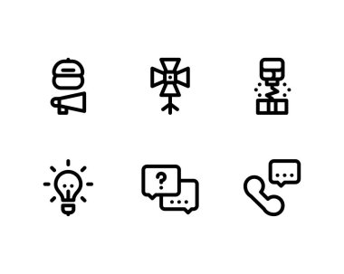 Mobil uygulama, kulaklık, müzik ve eğlence için 9 evrensel simge seti. Düzenlenebilir vektör tasarımı. Talk show