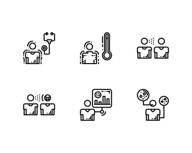 Aşı düz simgeleri kümesi, vektör 