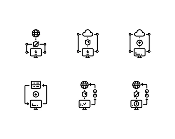 다운로드 디자인 요소들의 일러스트 — 스톡 벡터