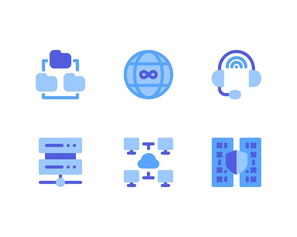 Hosting Web Computing Line Icons — Stockový vektor