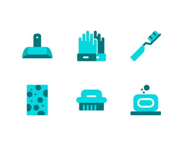 Tidying Conjunto Iconos Vector — Archivo Imágenes Vectoriales