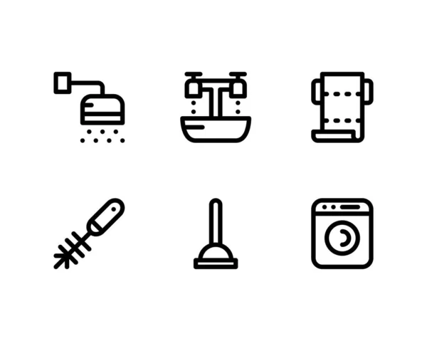 Tidying Conjunto Iconos Vector — Archivo Imágenes Vectoriales