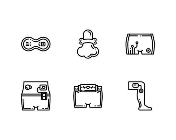 Wearable Healthcare Icons Set — Stock Vector