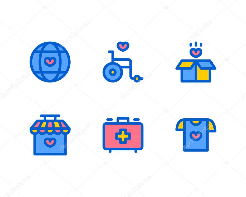 Humanities set of icons, vector 