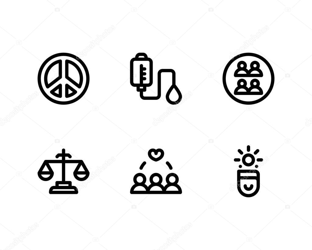 Humanities set of icons, vector 