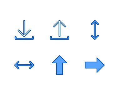 ok simgelerinin vektör illüstrasyonu