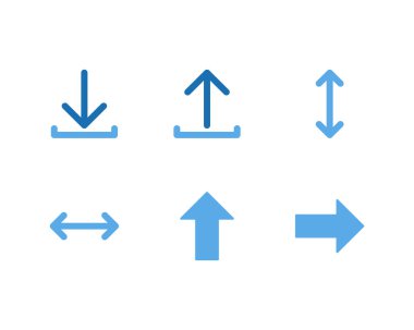 farklı ok ağ simgeleri seti 