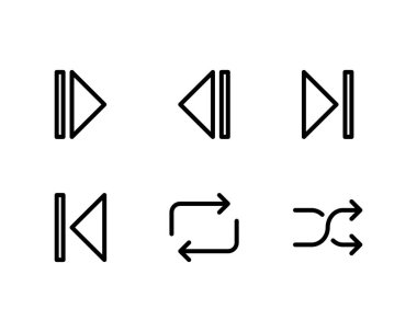 ok simgelerinin vektör illüstrasyonu