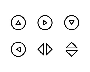 ok simgelerinin vektör illüstrasyonu