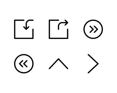 ok simgelerinin vektör illüstrasyonu