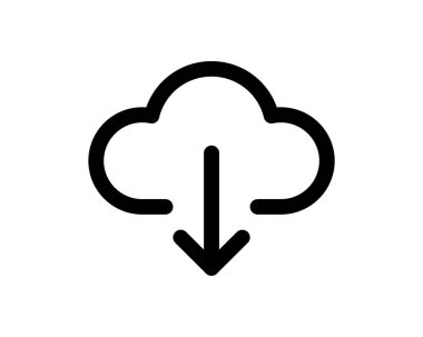 bulut indirme vektör resimlemesi