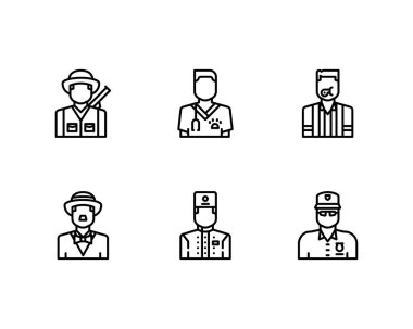 İş adamları Avatar simgeleri, vektör illüstrasyonu