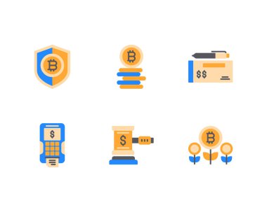 Para birimi simgeleri ayarlandı, vektör 