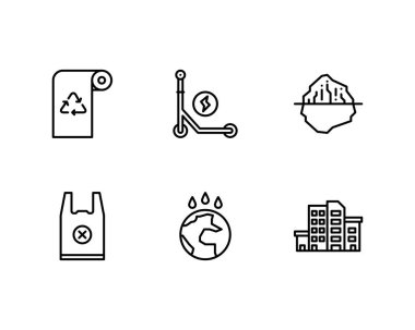 Ekoloji simgeleri ayarlandı, vektör 