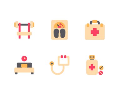 Sağlık simgeleri ayarlandı, vektör 