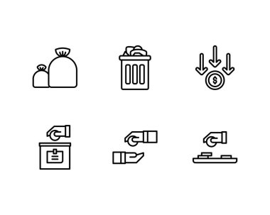 Evsiz simgeleri ayarlandı, vektör 