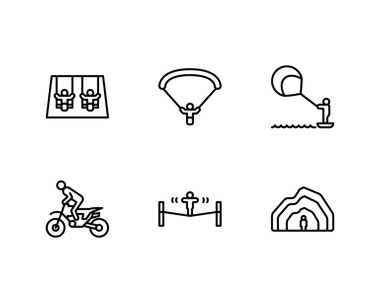 Açık hava hobi simgeleri ayarlandı 