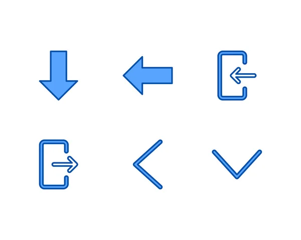 Vector Illustration Arrow Icons — Stock Vector