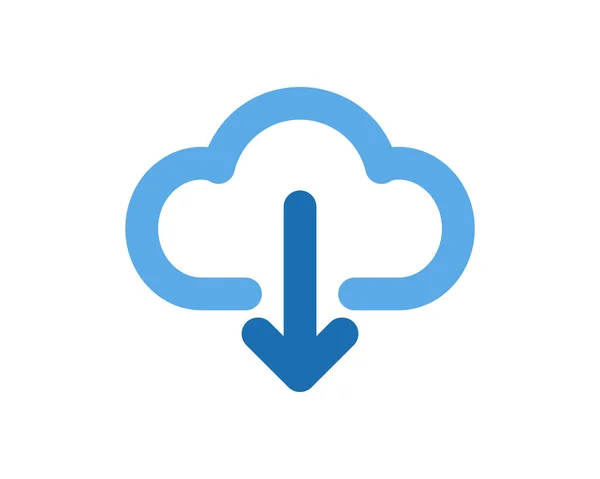 Cloud Download Pictogram Illustratie Geïsoleerde Vector Teken Symbool — Stockvector