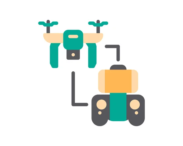 Mano Dibujado Robot Icono Vector Ilustración Plana Aislada Para Símbolos — Archivo Imágenes Vectoriales