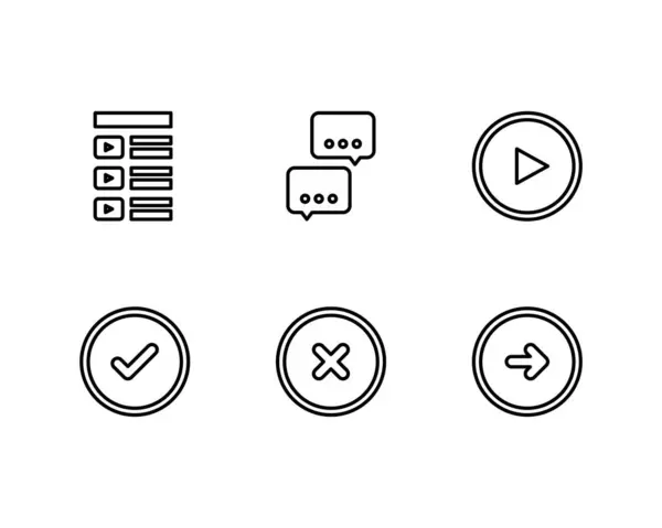 Wireframe Icons Gesetzt — Stockvektor